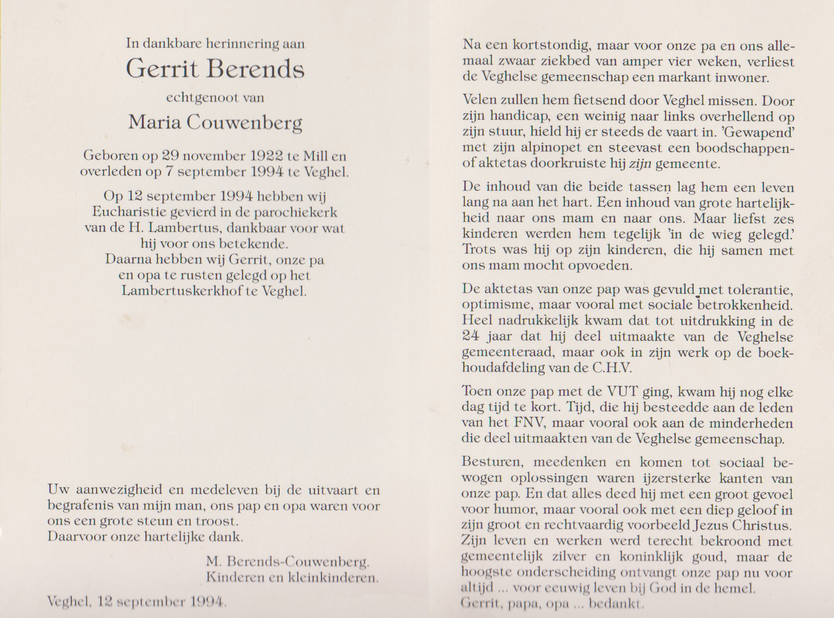Bidprentje Gerardus MartinusBerends